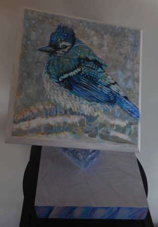 Three Rotations of a Blue Jay
14" x 10" x 11"
acrylic on wood Three Rotations of a Blue Jay
14" x 10" x 11"
acrylic on wood